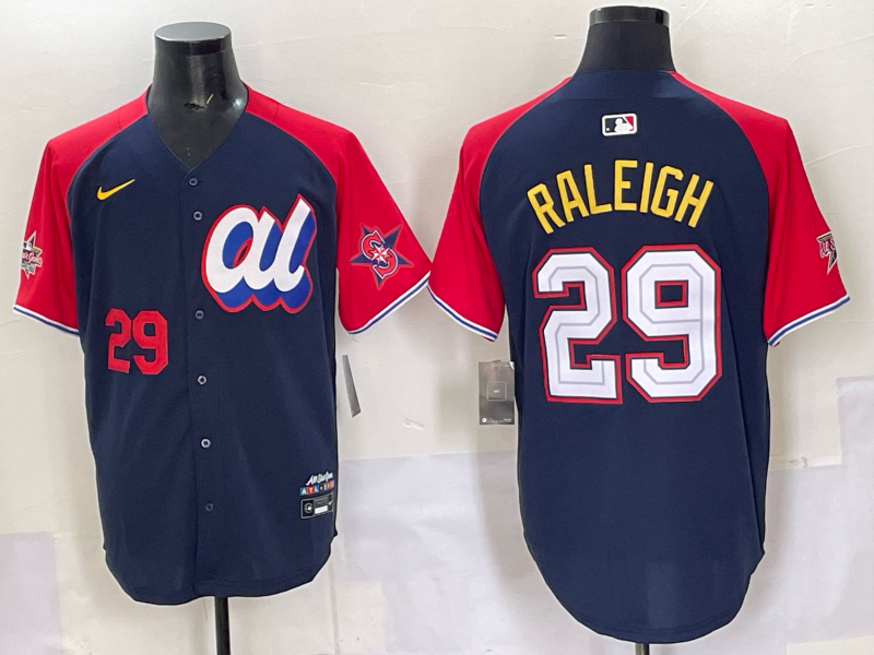 Men Seattle Mariners #29 Raleigh Blue MLB  All star Nike 2025 Jersey style 006->seattle mariners->MLB Jersey